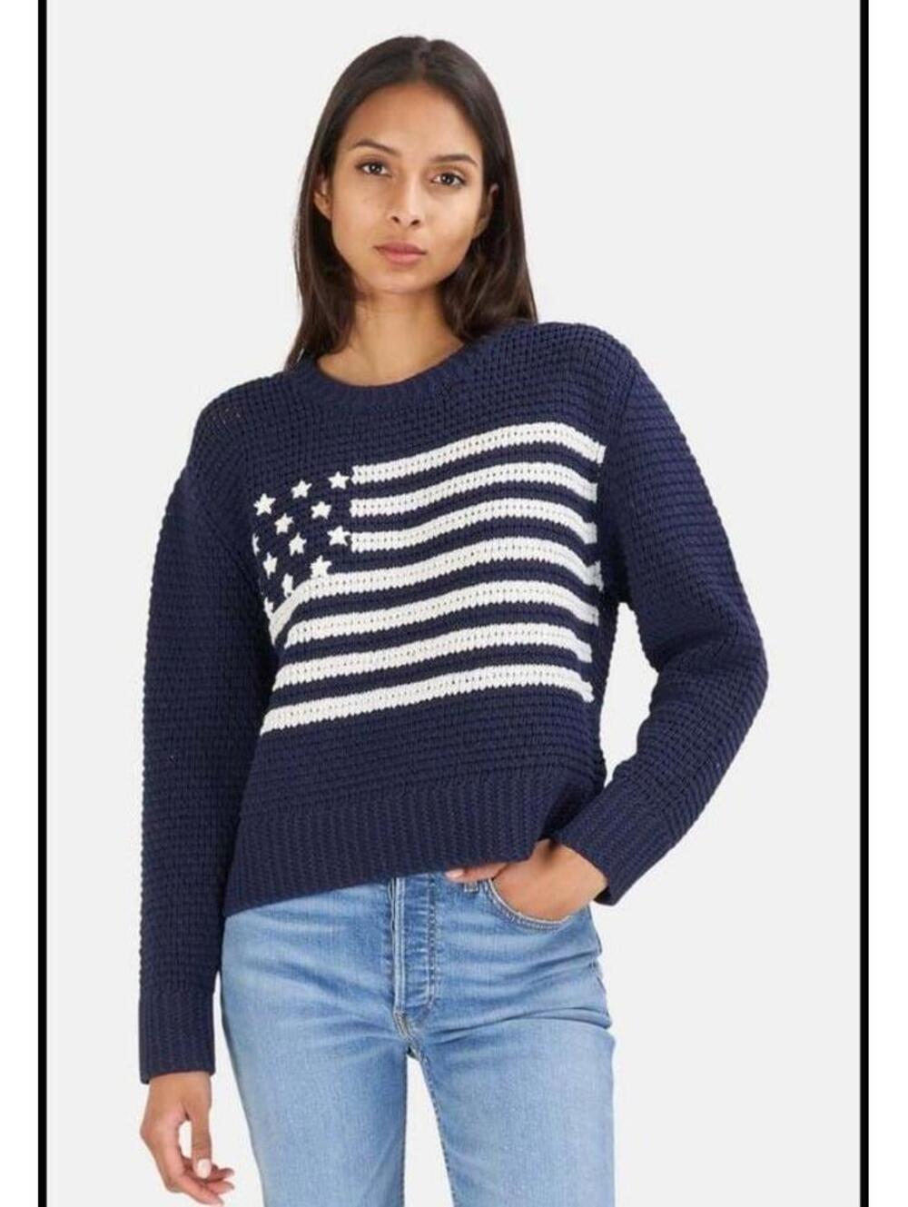 RE/DONE 50s Crewneck Flag Sweater (L)